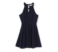 Vila Vimesa Robe Courte tressée Ka/Su, Bleu Nuit, 40 Femme