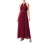 Vila Vimilina Halterneck Maxi Dress-Noos Robe de soirée, Cabernet/détail : élastique, 46 Femmes