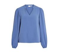 Vila Virella V-Neck L/S Top-Noos Blouse, Bijou Bleu, 42 Femmes