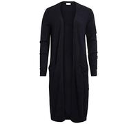 VILA VIRIL Long L/S Knit Cardigan-Noos, Total Eclipse/Detail:Melange, XXL Femme