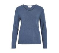 Vila Pull Ril Col V Bleu Taille L Femme