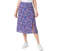 Vila Viruma H/W Midi Skirt/R Jupe d'été, Bleu Mazarine/AOP : FI, 40 Femmes