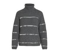 Vila Visacha Roll-Neck L/S Glitter Knit Top Sac à Main à Anse Haute, Mélange de Gris Moyen, S Femme