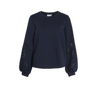 Vila Visandy L/S Detail Sweat Top - Noos, Blazer Bleu Marine., L