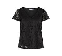 Vila Vistasia S/S Haut à col en V, Noir, M