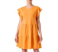 Vila Visummer S/S Dress /2 Robe, Sun Orange, XS Femme