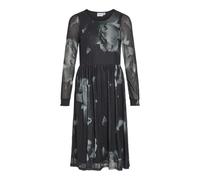 Vila O-Neck Vivolette Vai Col Rond L/S Dress/LC, Black Beauty, L Femmes