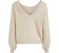 Vila Jamina V Neck Jumper Mélange naturel 12 (M) Female