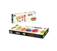 VILAC - 1, 2, 3 et 4 Fruits - Andy Westface - Puzzles - 1 Support en Bois + 10 pièces en Bois à encastrer - Jeux d'Eveil pour Enfant en Bois - Jouet pour Enfant Dès 18 Mois - 7424