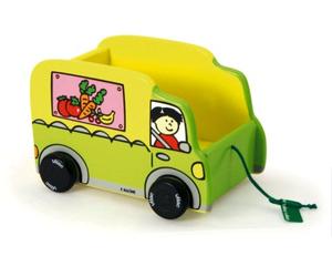 Vilac - 2122 - Jouets à tirer en Bois - Camion à traîner pour doudou