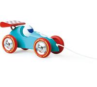 Vilac - 2309b - Voiture De Course - Turquoise Et Rouge