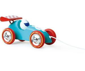 Vilac - 2309b - Voiture De Course - Turquoise Et Rouge