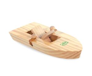 Vilac - 2941 - Jouet en Bois - Bateau Elastique, Boat (15 x 6 x 3 cm) | Propulsion par élastique amusante | format compact et léger | stimule imagination et jeu aquatique | idée cadeau ludique