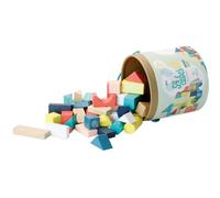 Vilac - Baril de 54 Cubes - Jouets Créatif et Educatif pour Enfants - Jouet d'Eveil Montessori - Construction en Bois - Développement de la Coordination Visuelle et Manuelle- Poignée Transport Facile