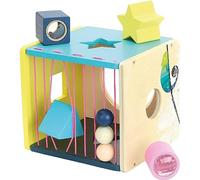 Vilac - Boite à Formes - sous La Canopée - Jouets en Bois Durable pour Enfants - Kaléidoscope - Encastrement - Perles - Cube Sonores - Jouet Montessori - Apprendre en s'amusant - Dès 1 an