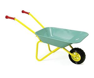 Vilac - Brouette du Petit Jardinier - Couleur Bleu - a partir de 3 Ans - Faite en Métal pour Une Meilleure solidité - Idée Cadeau - Roue pneumatique - Poignée en Silicone pour Un Bon Grip - 3807