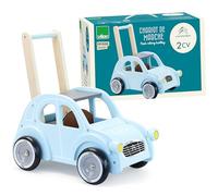 VILAC- Chariot de Marche Citroën 2CV Citroen - Trotteur Bébé en Bois - Chariot de Marche Retro - Système Anti Basculement - Motricité - Développement Equilibre - Dès 1 an, 1132