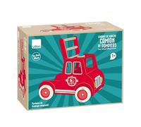 Chariot de marche Camion de pompiers rouge Vilac® avec freins