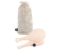 Vilac- Edition spéciale pour Les Jeux Olympiques 2024-Raquettes de Plage-Partenaire Officiel Enfant à partir de 5 Ans-Jouet Unique-Fabriqué en France, 240100, Beige