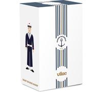 Vilac Jouet empilable en bois École des mousses – Marine nationale Blanc Bleu 7 x 17,5 cm
