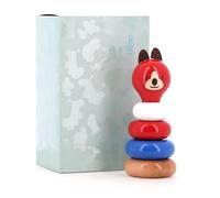 Vilac - Empilable en Bois Boizoos, Lucien Le Chien - Jeu Montessori - 3 Anneaux pour permettre de développer la motricité - Fabriqué en France - 8085R