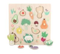 Encastrement en bois légumes du jardin beige TU