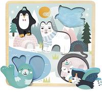 Puzzle Encastrement Tactile Banquise 5 pièces Vilac® par Michelle C