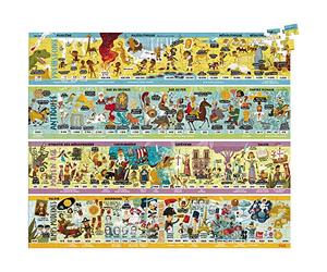 Vilac - Grande Frise Historique 4x100 pièces - Puzzle éducatif sur l’Histoire de la Préhistoire à nos Jours - Jeu d’Apprentissage et Culture générale - Idée Cadeau - Dès 6 Ans - 2737