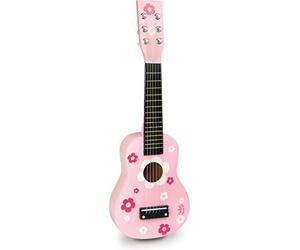 Vilac | Guitare Fleurs en Bois Massif 6 Cordes | Enfants 3 Ans+ | Instrument de Musique en Bois | Développe Éveil Musical Coordination et Créativité| Activité sans Écran | Idée Cadeau Enfant