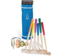 Vilac Croquet en bois 6 joueurs 4093B – Mixte – À partir de 3 ans – Bleu/Rouge/Jaune/Vert