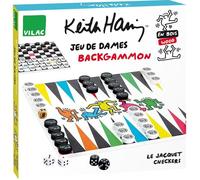 Vilac - Jeu de Dames Backgammon Keith Haring