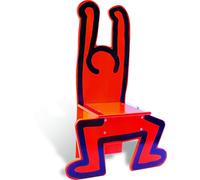 VILAC - Jeux et Jouets - Poufs - Chaise en bois - Graphique - Dessin iconique - Rouge - Keith Harding - Chaise pour Enfants dès 3 ans - Fabriqué en France - 9295