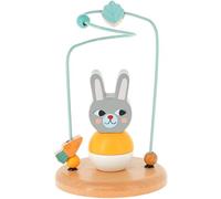 Vilac - Jouet d'Eveil Lapinou - Michelle Carlslund - Jeu à Empiler en Bois Massif - Développe la Motricité Fine - Méthode Montessori - pour Enfants à Partir de 1 an, Multicouleur