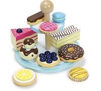 vilac - La Ronde des Desserts - 10 Pâtisseries en Bois Colorés - Ustensiles de Cuisines à Jouer - Imagination - Jouet Durable - Label EPV - Savoir Faire Haut Jura - Dès 3 Ans