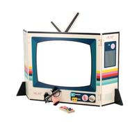 Vilac - La Téloch' Rétro Télévision Vintage Bois - Télécommande, Lunettes & Moustache Incluses - Jeu de Rôle, Expression & Créativité - Inspiration Montessori - Cadeau Original dès 3 Ans - 4635