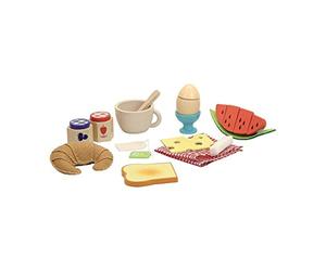Vilac - Le p'tit dejeuné Jour de marché - Jouet en Bois - 12 pièces à découper - pour Les Enfants à partir de 2 Ans - pour Faire comme Les Grands - 8120