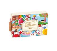 Vilac - Livre Puzzles Les 4 Saisons Dès 3 Ans Rose & Rouge | Pages épaisses façon puzzle à assembler | printemps été automne hiver à découvrir | motricité fine | idée cadeau enfant