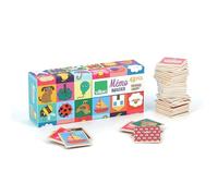 Vilac - Mémo Imagier - Design Mélusine Allirol - 24 Paires à retrouver pour enrichir vocabulaire et mémoire - dès 2 Ans - Jeu en Bois avec Coffret-Idéal pour l'apprentissage et l'amusement