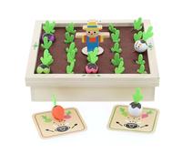 Vilac - Mémotager Jour de Récolte - Jeu de mémoire potager en bois avec 22 légumes + 2 lapins - stimule l’observation et la mémoire - Dès 3 ans - 2161