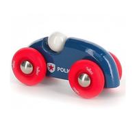 Vilac Voiture en bois Mini Rallye Police - petit modèle Bleu/Rouge L 9 × l 5 × H 4 cm