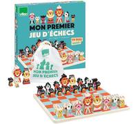 Jeu d'échec en bois designé par Ingela P. Arrhenius - VILAC - Mon premier jeu d'échec - 32 pièces - Multicolore