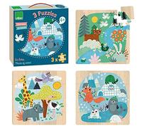 Jouet en Bois Coffret 3 puzzles Animaux du monde Vilac® - Puzzle en