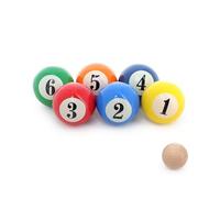 Vilac - Pétanque Boules Billard en Bois Massif Laqué - 6 Boules Numérotées 1 à 6, Cochonnet & Sac Coton - Adresse, Concentration & Jeu en Famille - Idée Cadeau Enfant dès 5 Ans - 4072
