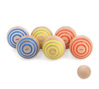 Vilac - Pétanque Stripes en Bois Naturel Tampographié - 6 Boules Rayures Colorées, Cochonnet & Sac Coton - Adresse, Concentration & Jeu en Famille - Idée Cadeau Enfant dès 5 Ans - 4073
