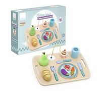 VILAC - Plateau Repas Tableau d'activités et d'éveil - Jouet Premier Age - 1 Plateau Repas Multi-activités en Bois - en Bois - Dès 18 Mois - 8128