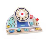 Vilac - Premier Bateau Tableau d'Activités en Bois - 8 Activités Sensorielles & Canne à Pêche Magnétique - Éveil Sensoriel & Motricité Fine - Inspiration Montessori - Idée Cadeau dès 18 Mois - 2129