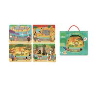 Set 4 Puzzles en bois 'Le Zoo' Vilac® - Jouets puzzle en bois 2 ans
