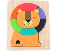 Vilac - Puzzle/Encastrement en Volume Lion - Andy Westface - Jouet d'Eveil en Bois Original - Apprentissage des Couleurs - Méthode Montessori - pour Enfants à Partir de 2 Ans