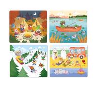 Set 4 Puzzles en bois évolutif 'Les vacances' Vilac® - Jouets p