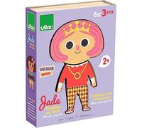 Vilac - Puzzles Jade à Habiller - Ingela P.Arrhenius - Jouet en Bois - Jeu Educatif - Jeu d'Imagination - Méthode Montessori - pour Enfants à Partir de 2 Ans